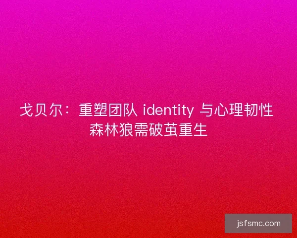 戈贝尔：重塑团队 identity 与心理韧性 森林狼需破茧重生